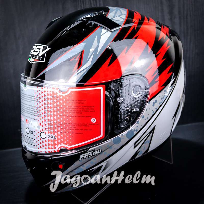 Promo Rsv Helm Ff500 Motif Thunder Black Red Glossy Diskon 1% Di