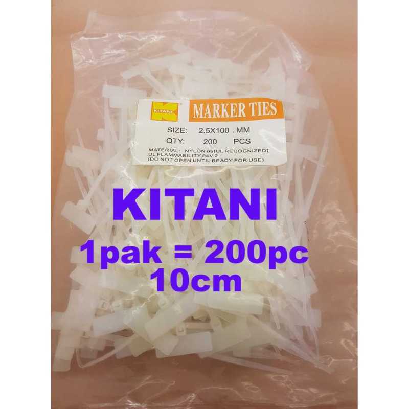 Jual Maker TIE KITANI Pengikat Kabel label 2.5x100 mm / Ties ...