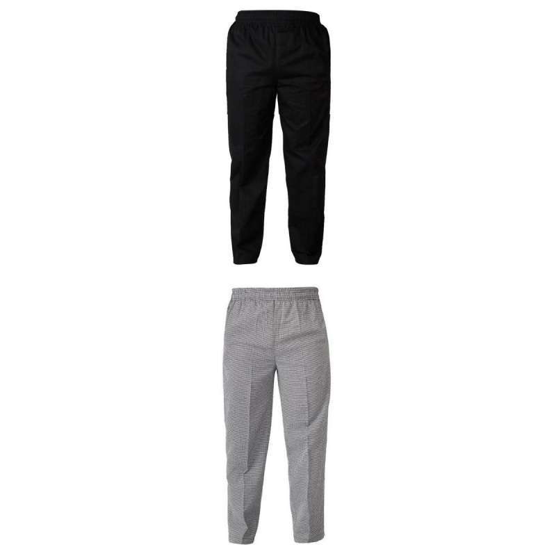 Jual 2PCS Unisex Chef Work Pants Baggy 