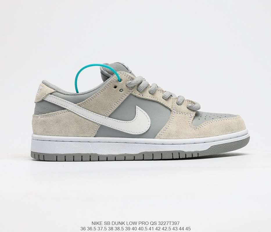 nike sb dunk low summit white wolf grey on feet