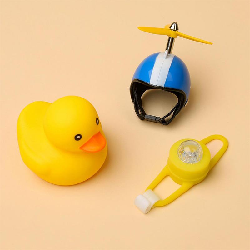 rubber duck with helmet for bike