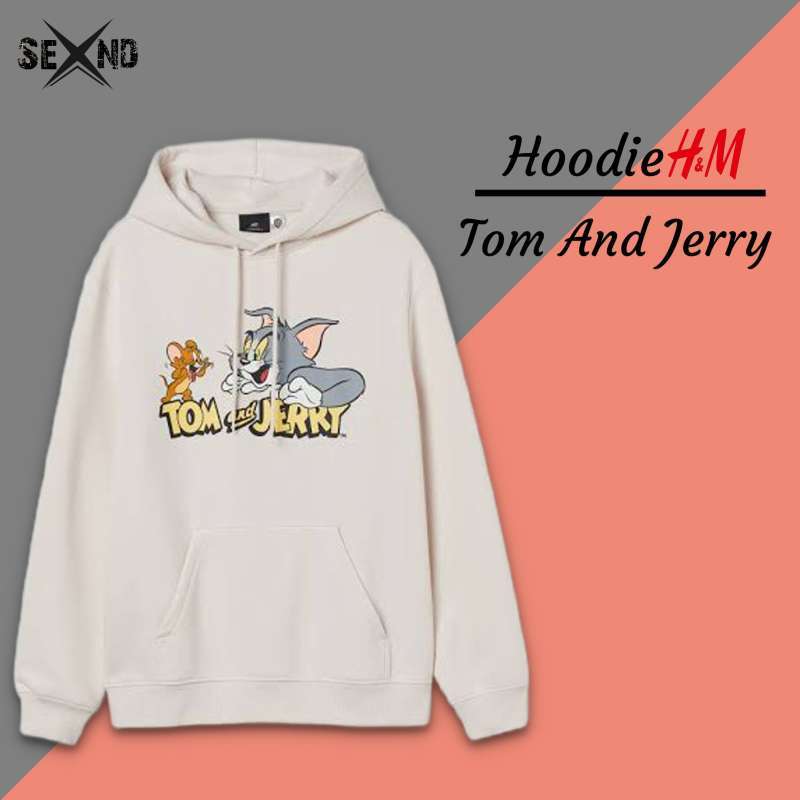 Promo Hoodie H M Tom And Jerry Beige Diskon 19 di Seller