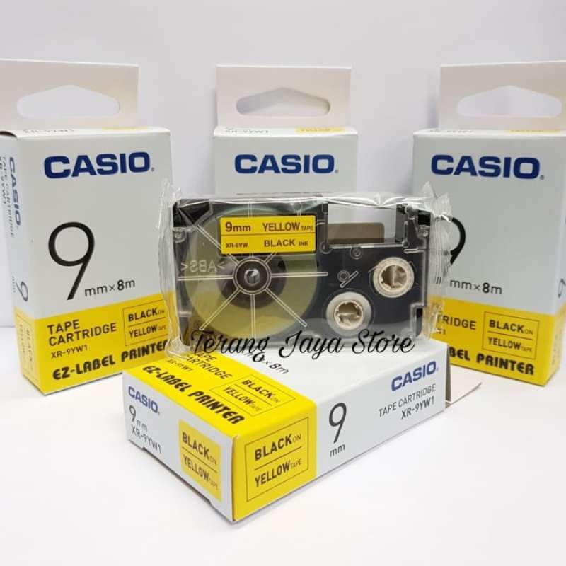 Promo Gratis Ongkir Tape Label Casio Black Ink Yellow Xr-9Yw1 ...