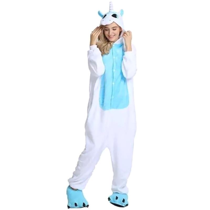 Jual ONESIE Dewasa UNICORN Hot Putih Biru Baju Unicorn Kualitas
