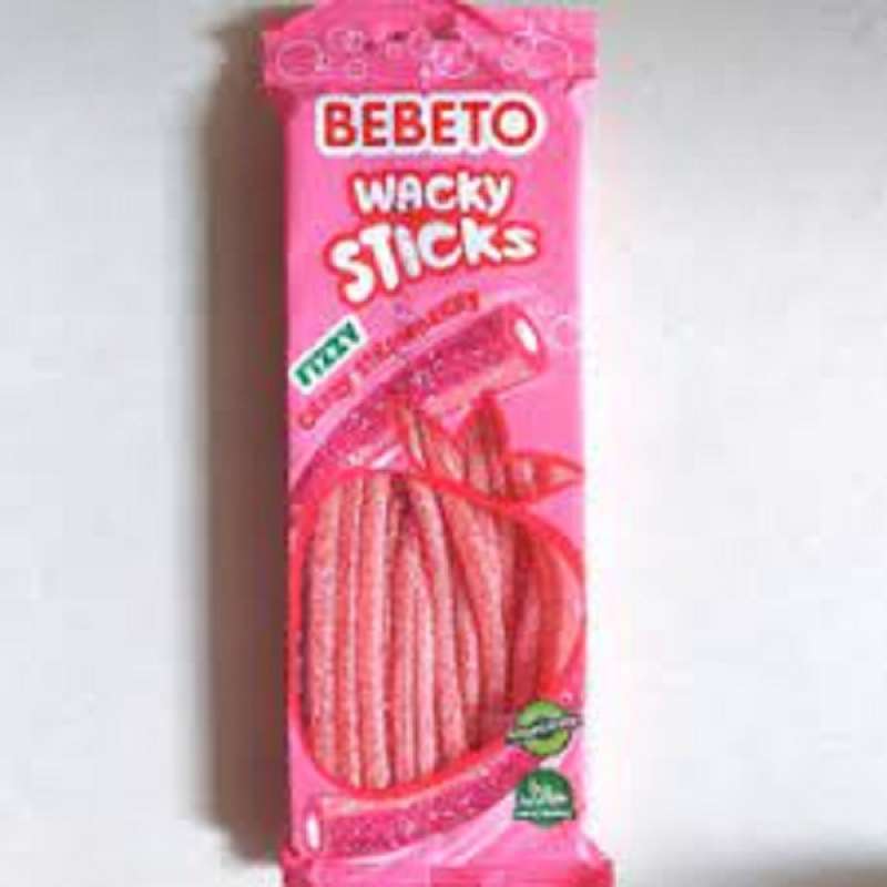 Bebeto wacky sticks crazy strawberry 180gr