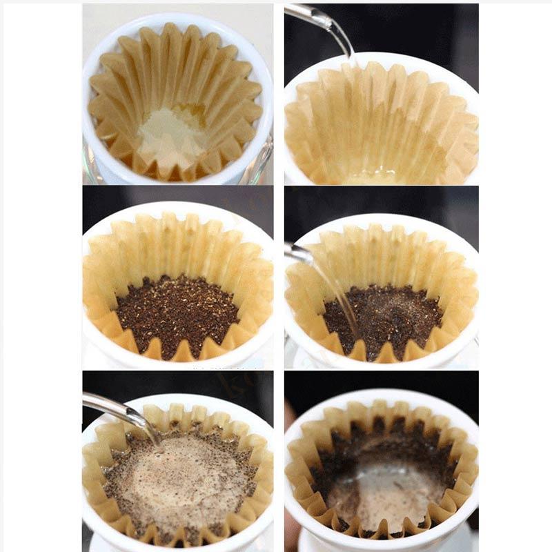 bluelans home office travel diy drip brew coffee filter paper cake cup bowl style 50 pcs