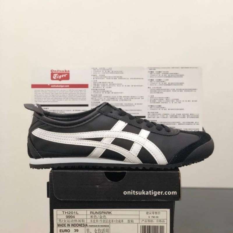 onitsuka black leather