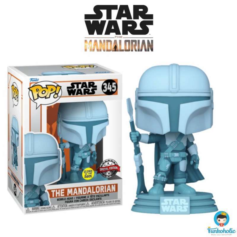 Funko POP! Star Wars The Mandalorian Hologram (Glow) [Exclusive] #345