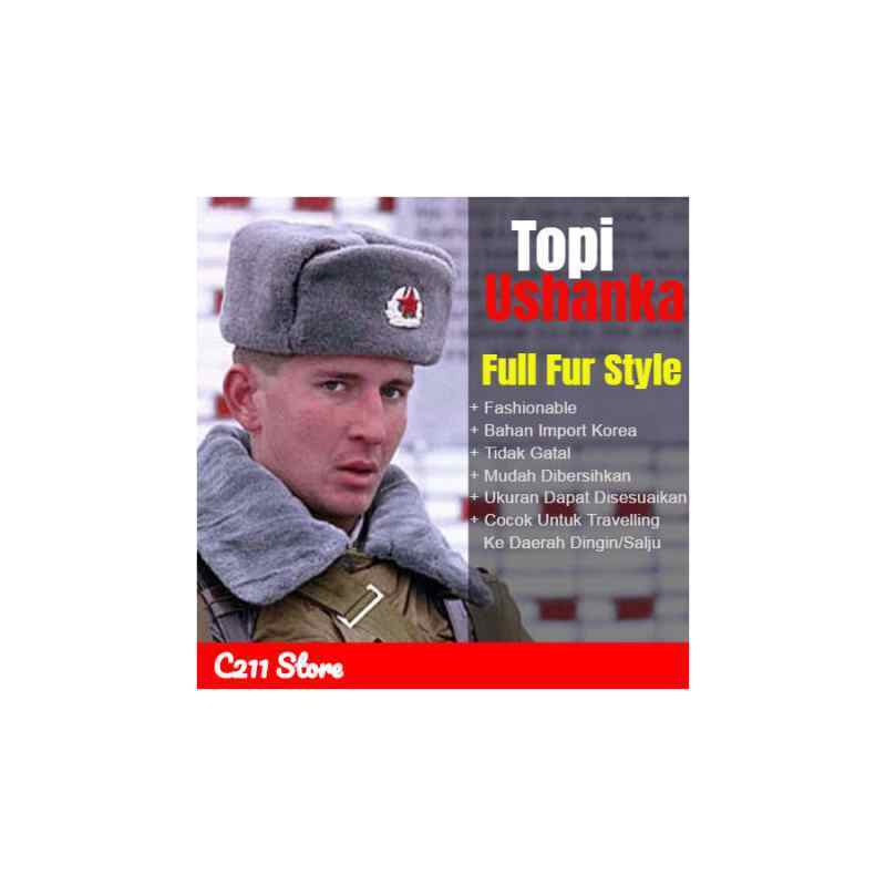 Jual Topi Rusia Ushanka Hat - FUR STYLE 