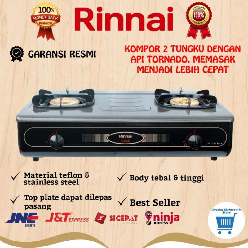 Jual Kompor Gas Rinnai 2 Tungku Qgc Ri 712 Bgx Rinai 2 Tungku Ri 712bgx Garansi Resmi Di Seller Freska Elektronik Store Kota Jakarta Selatan Dki Jakarta Blibli