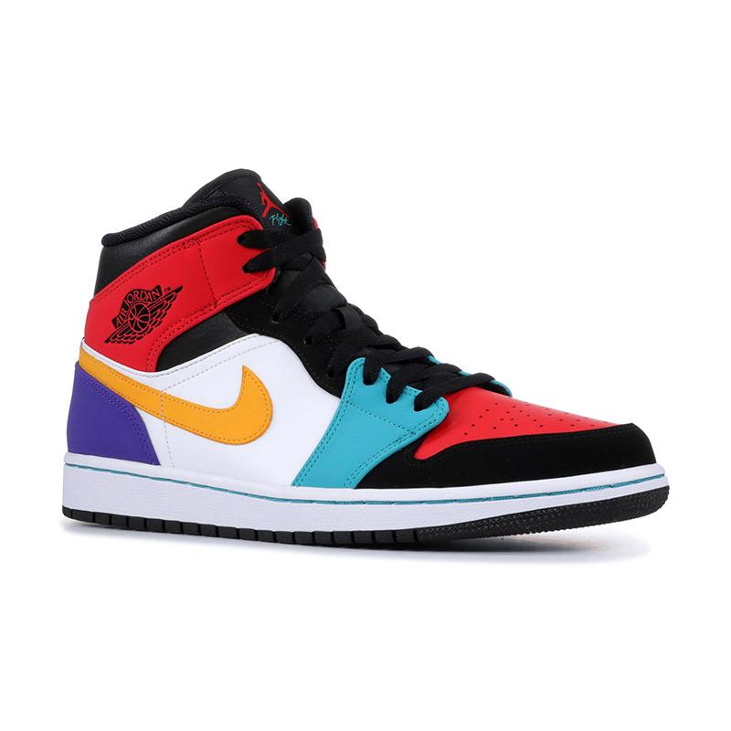 Jual NIKE Air Jordan 1 Mid Bred Multi Color Sepatu Sneakers Pria