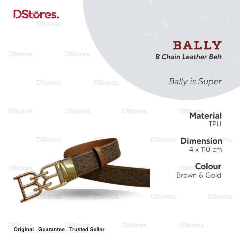 Promo Bally B Chain Leather Belt 