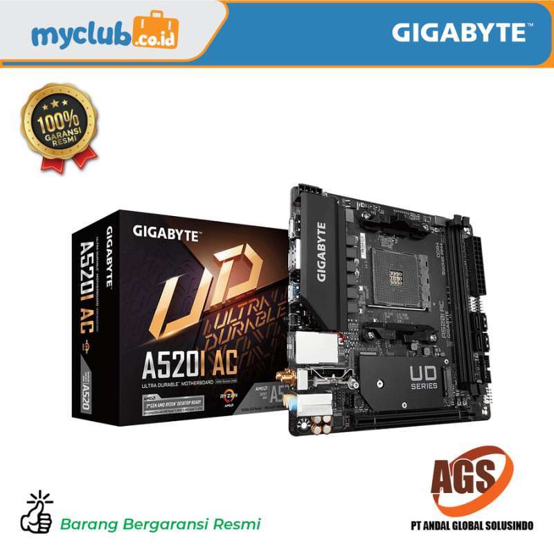 Jual Gigabyte Motherboard A520i Ac Socket Am4 Mini-itx X Ddr4 Di