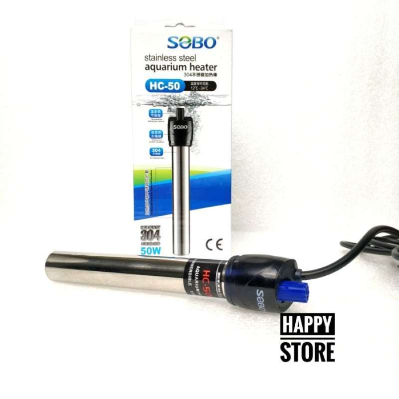 Jual Heater SOBO HC 50 Watt Penghangat Pemanas Air Aquarium Stainless Steel  di Seller Aksara_STORE - Wanajaya, Kab. Bekasi | Blibli