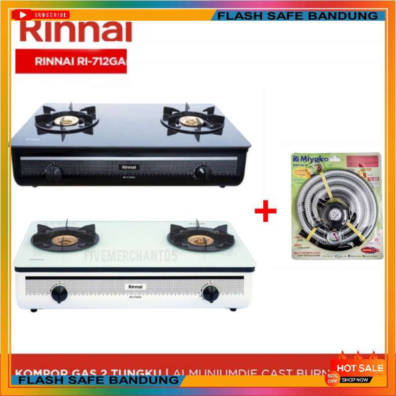 Promo Kompor Gas Kaca Rinnai Ri 712 Gab Hitam Putih Temper Glass 2 Di Seller Flash Safe Bandung Kota Bandung Jawa Barat Blibli