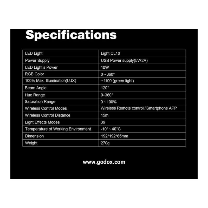 Promo Godox CL10 LED Webcasting Ambient Light RGB Godox CL 10 ...