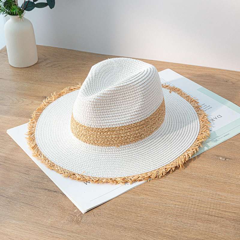 Promo Retro Style Straw Hat Summer Wide 