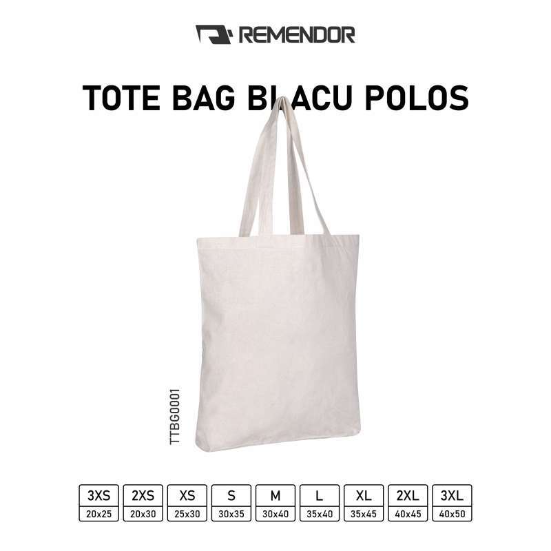 Jual REMENDOR Tas Totebag Polos Tote Goodie Eco Bag Blacu Belacu