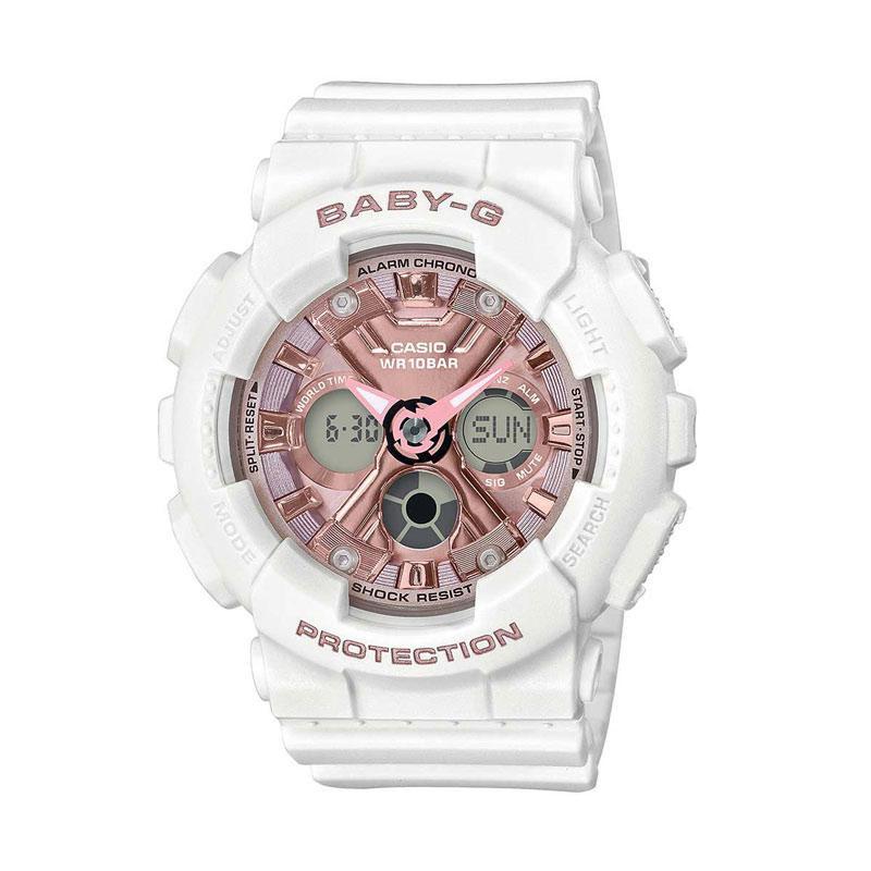 Promo CASIO Baby G Jam Tangan Wanita BA 130 7A1DR Putih Diskon