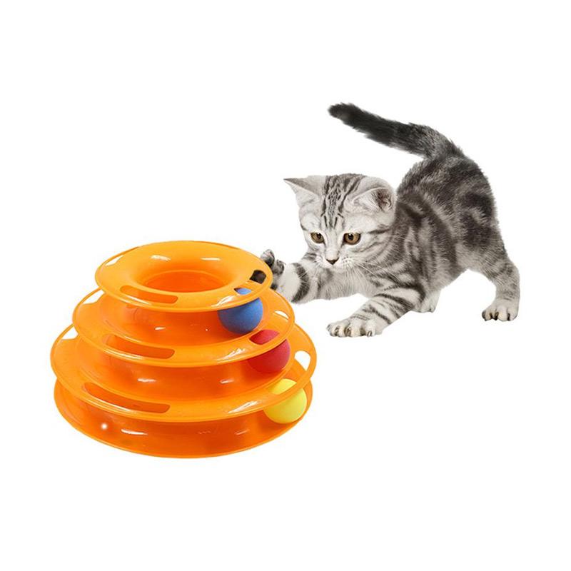 Funny Pet Led Flash Rolling Ball Interactive Cat Toys Rotating