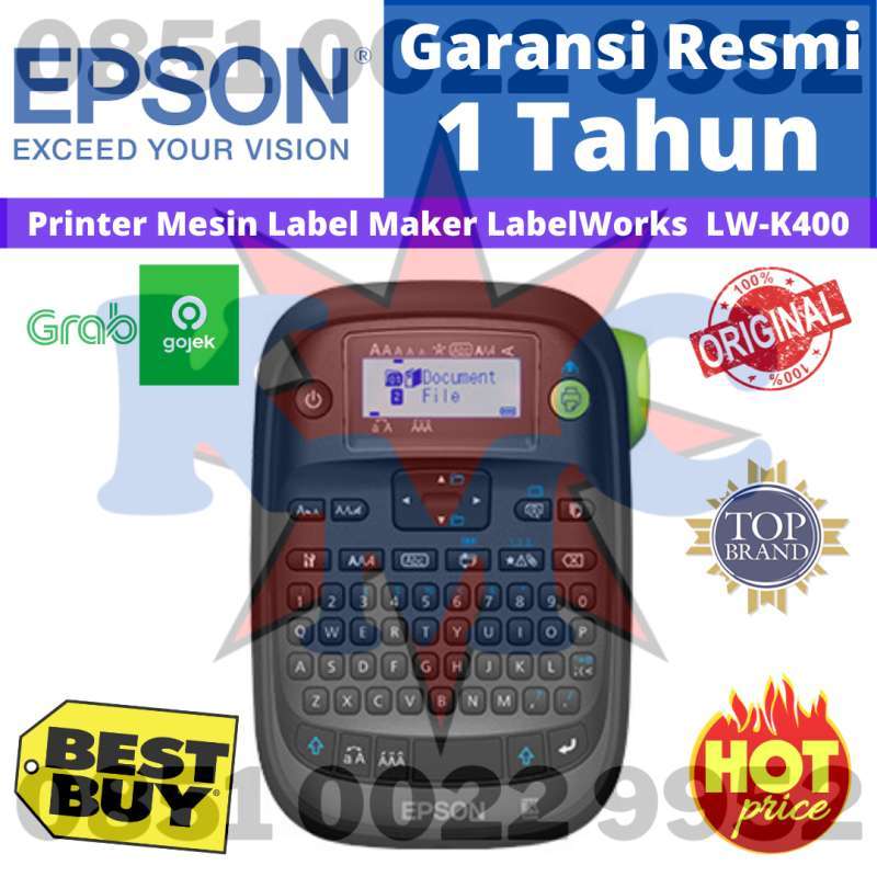 Epson LW K400 Label Printer Mesin Label Maker LWK400 Alat Label