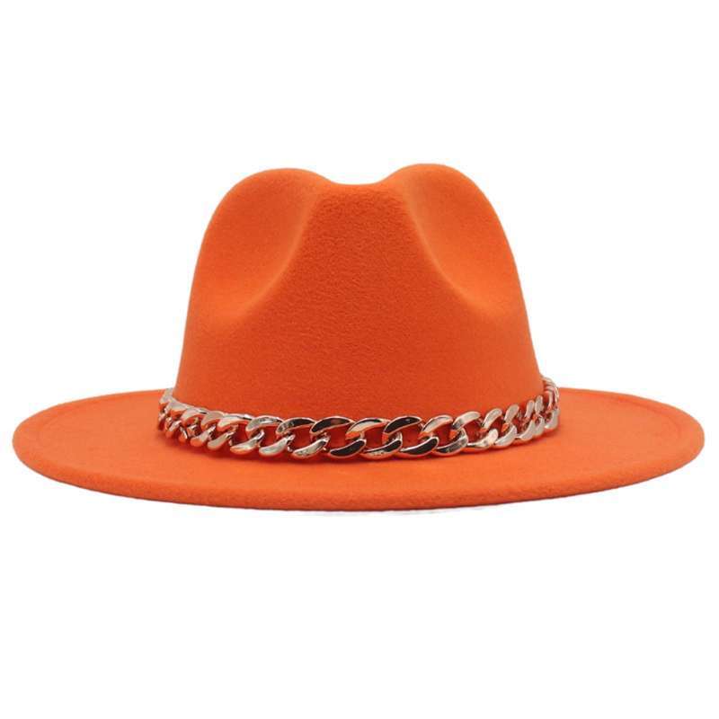 Jual Jazz Hat Women Wide Brim with Gold 