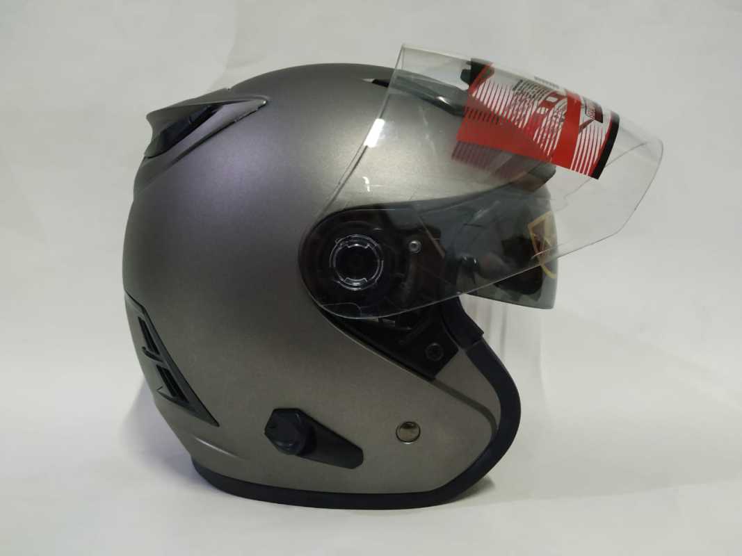 Promo ARL Helm Centro Double Visor Grey 
