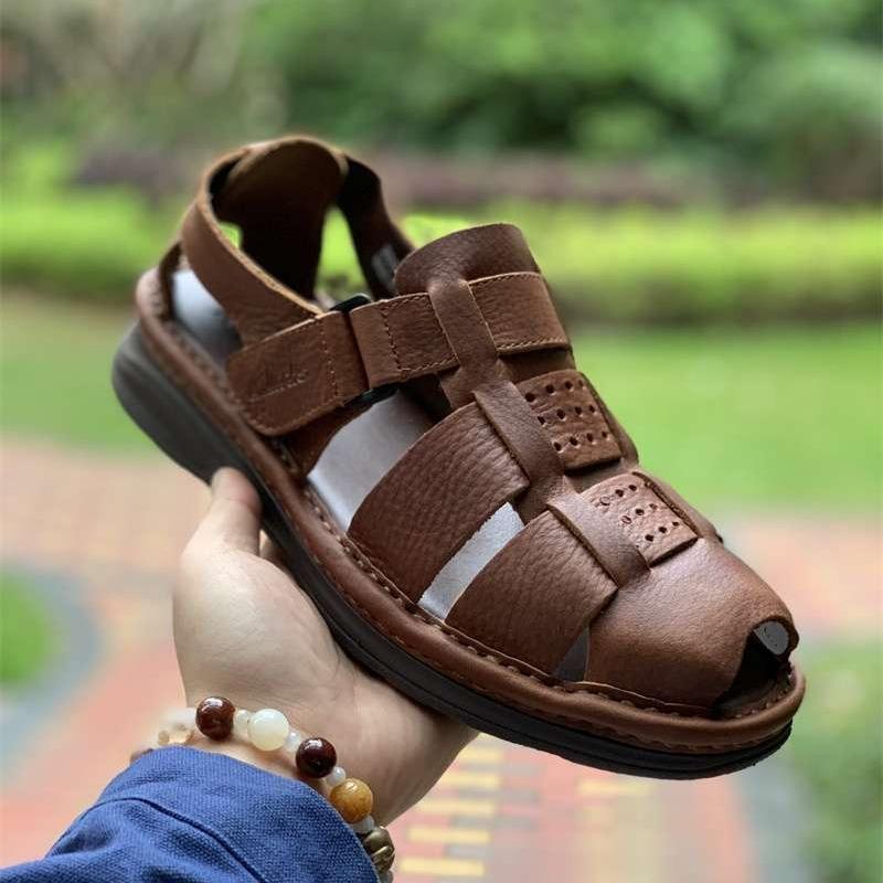 Jual Original CLARKS Genuine Leather Men Sandals Slippers 110120