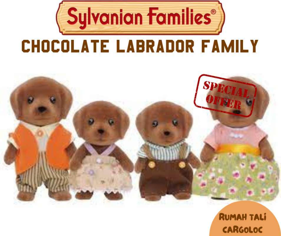 Jual Sylvanian Families Chocolate Labrador Family Original Harga