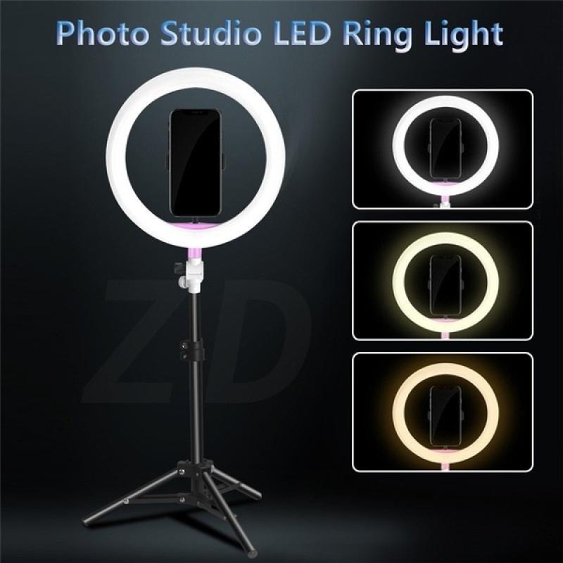 sugu aera selfie ring fill light with tripod 1 5m 26cm 2600lm 8w 120 led 10 inch