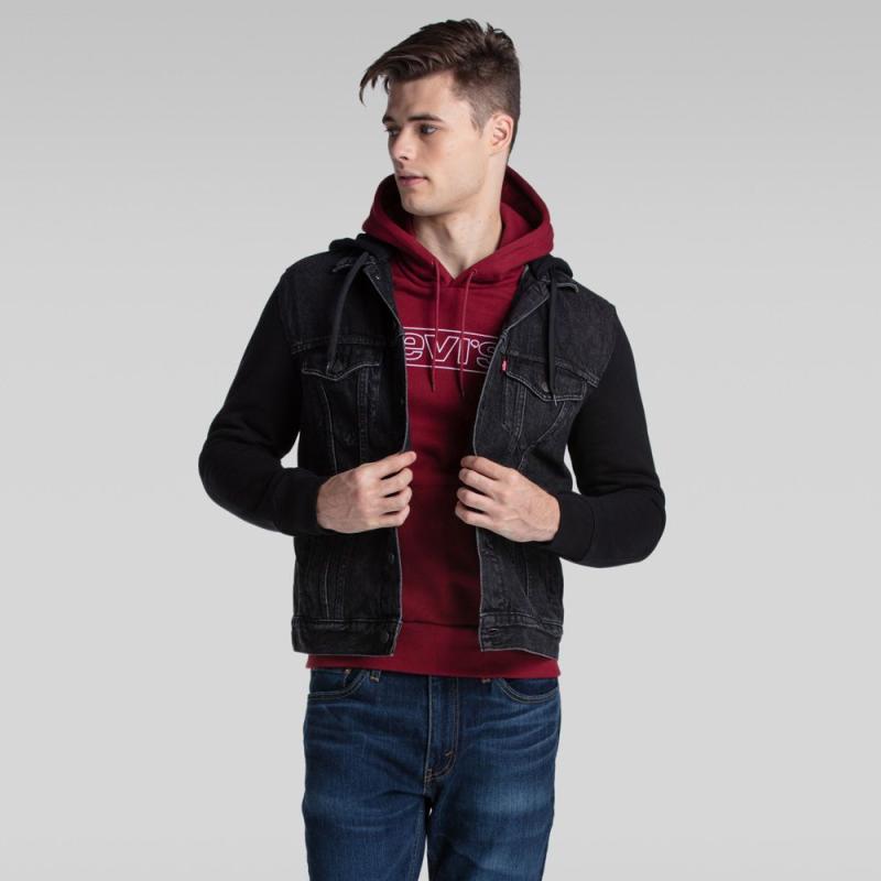 Jual Levi s Hybrid Hoodie Trucker Hood Up Jaket Pria 74513 0001