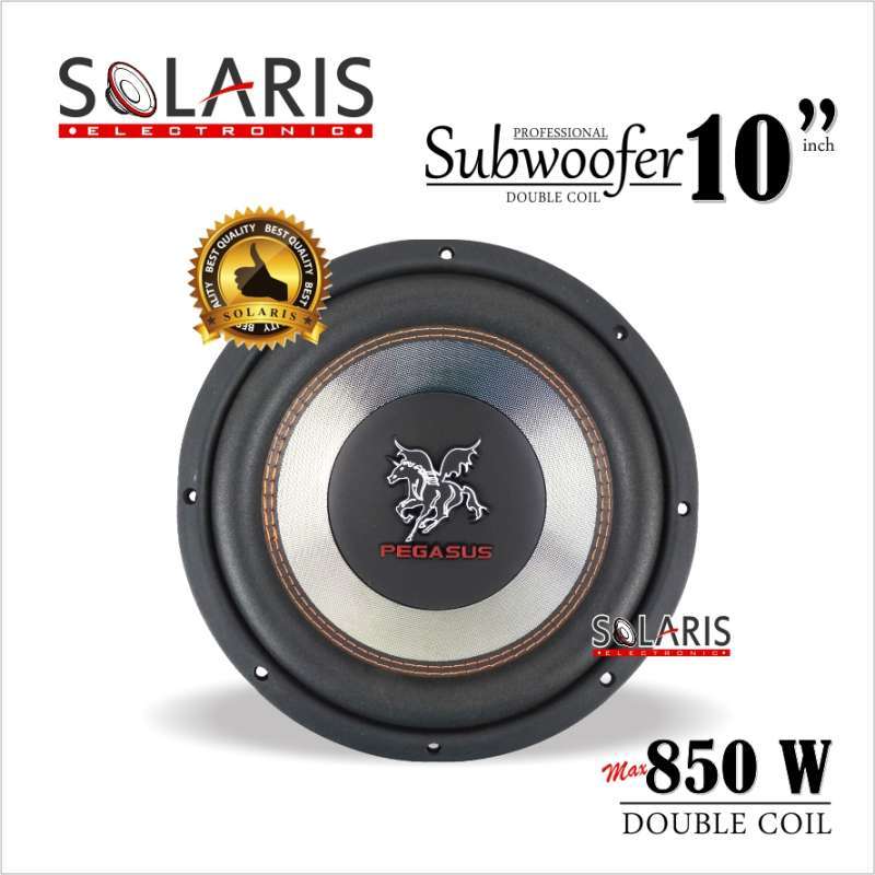 SUBWOOFER 10 Inch 850 Watt DOUBLE COIL Pegasus PG 1035 Model BARU