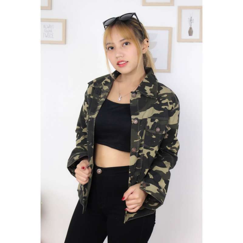 Jaket best sale army crop