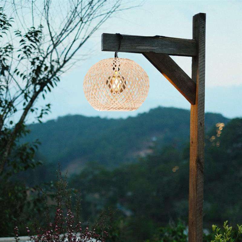Promo Bamboo Woven Lampshade Hanging 