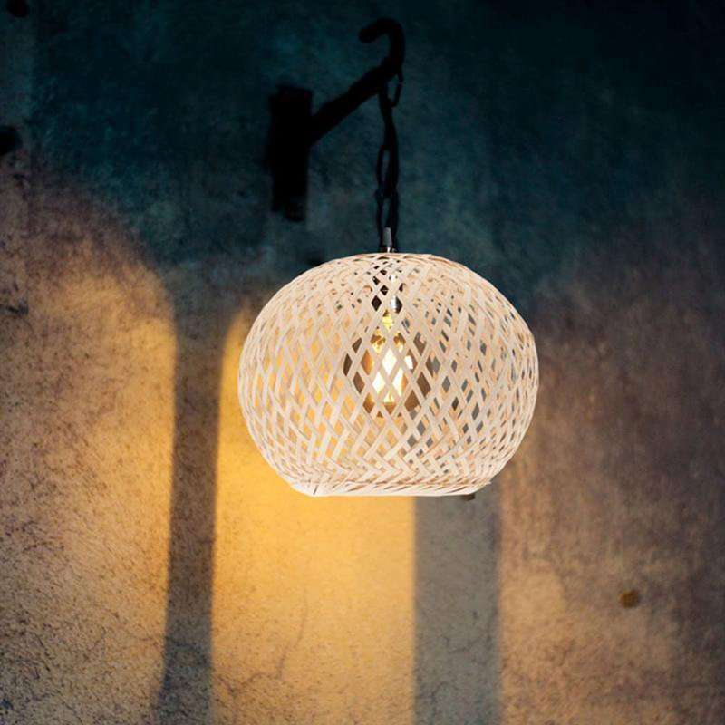 Promo Bamboo Woven Lampshade Hanging 