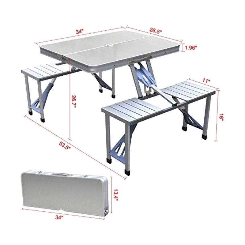 mine g 8823 a foldable portable aluminium meja kursi piknik