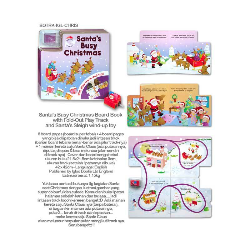 Jual Igloobook Santa S Busy Christmas Board Book With Fold Out Play Track And Santa S Sleigh Wind Up Toy Online Desember 2020 Blibli