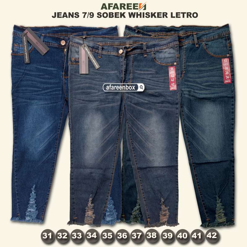 Jual AFAREEN - Celana Jeans 7/9 Wanita 