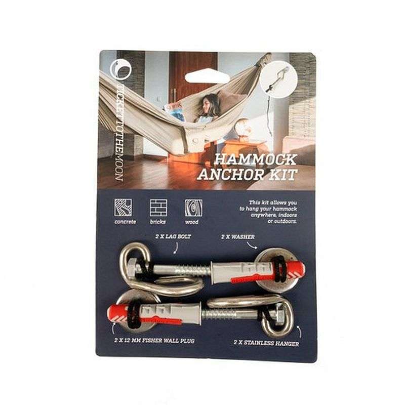 Ticket To The Moon Hammock Anchor (Wall Attachment Hanging) Kit