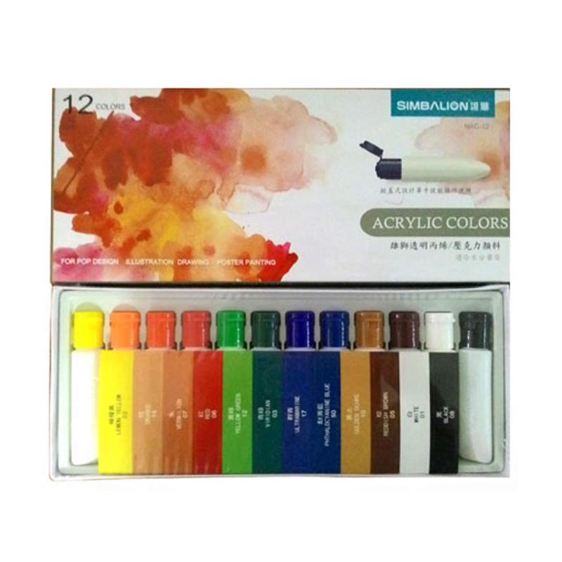 Jual Simbalion Nac 12 Set Cat Acrylic 12 Colors Online Desember 2020 Blibli