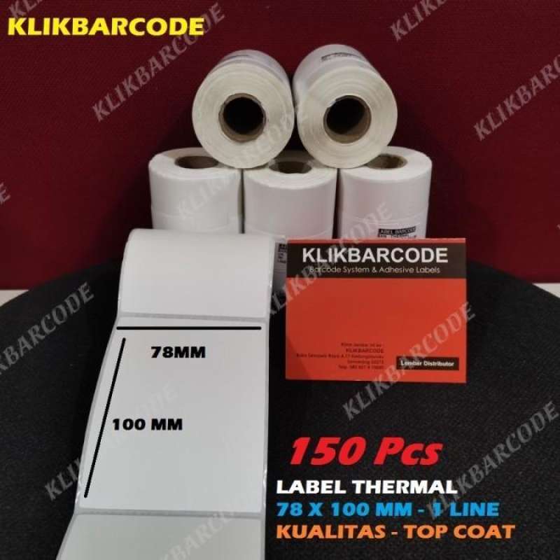 Label Barcode Direct Thermal 78 X 100 Mm - A7 - Print Resi - 150P