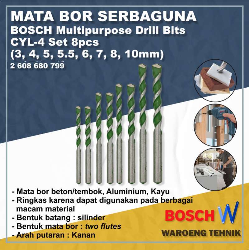 Jual Mata Bor sebaguna untuk beton tembok aluminium dan kayu CYL