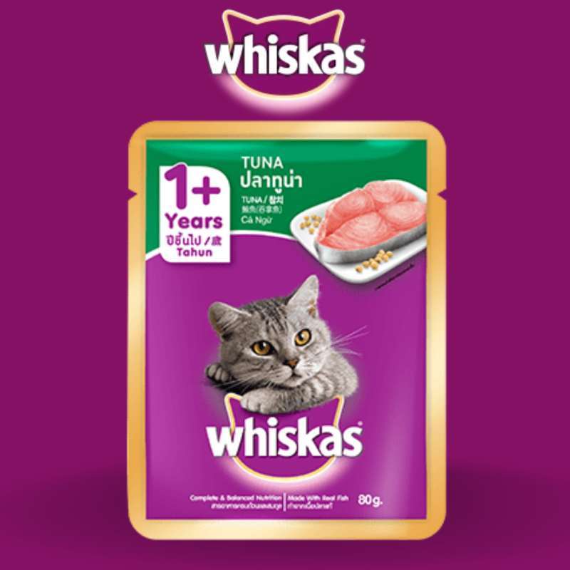 Jual 4pcs Makanan Kucing Basah Whiskas Pouch Sachet Adult Tuna