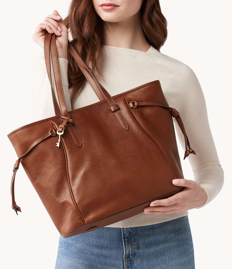 Promo Tas Wanita Fossil Charli Tote Medium Brown SHB2889210