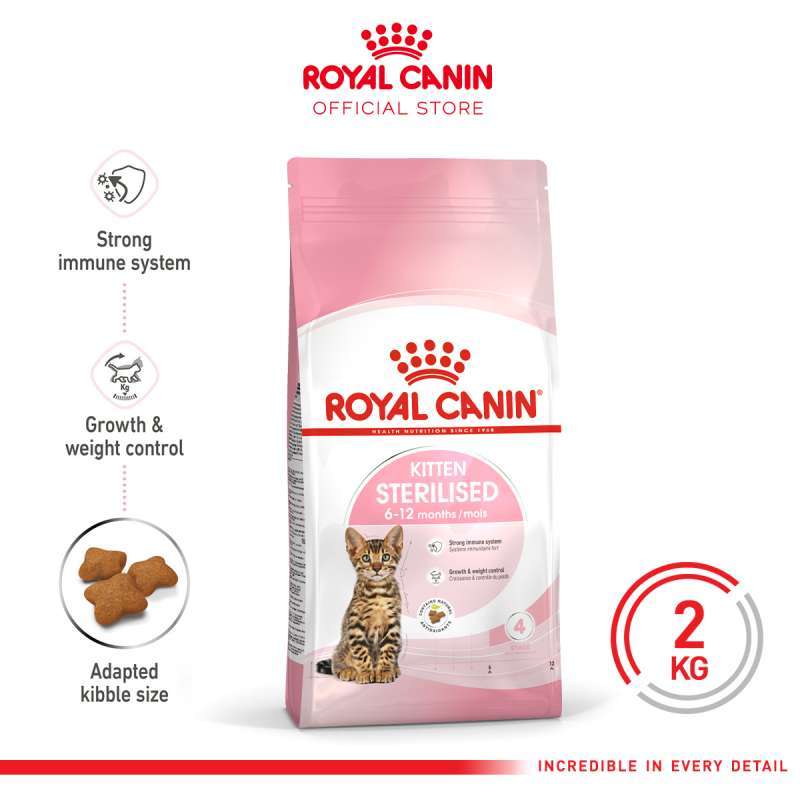 Promo Royal Canin Kitten Sterilised 2kg Dry Makanan Anak Kucing
