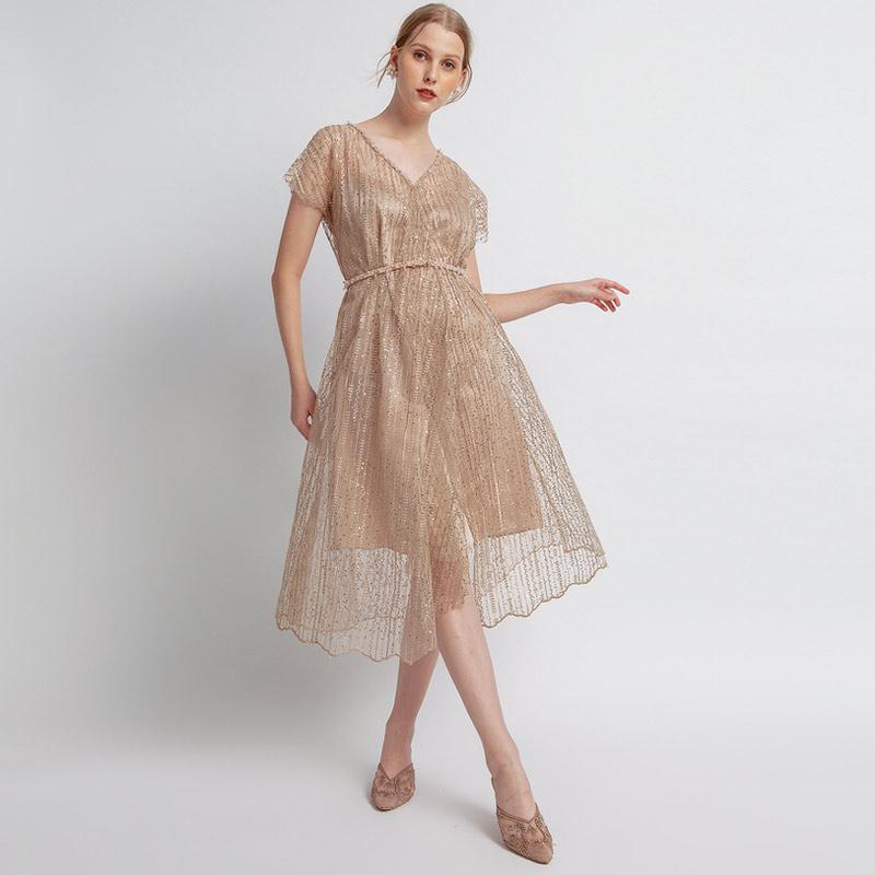 Jual Atelier Mode Cocktail Dress Overlapping Illusion Saddie Dress