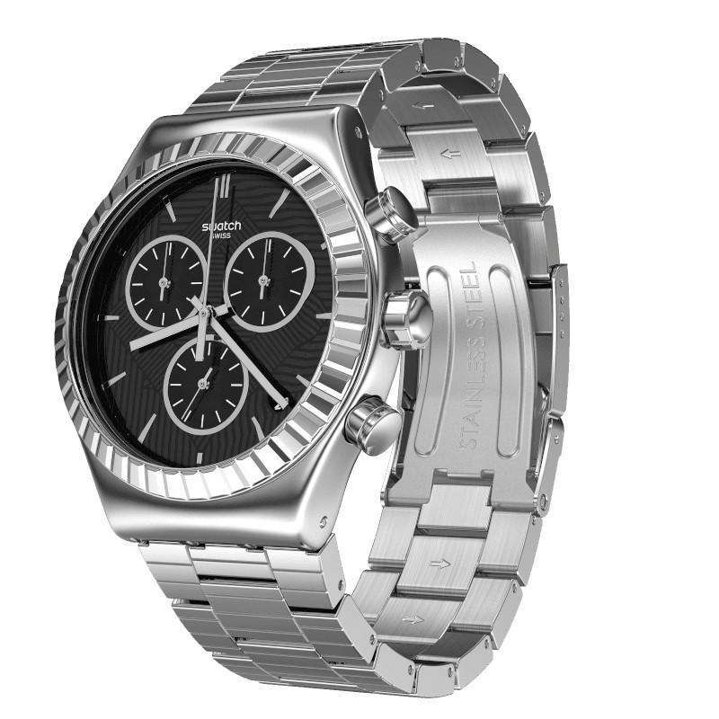 Jam tangan swatch irony stainless clearance steel