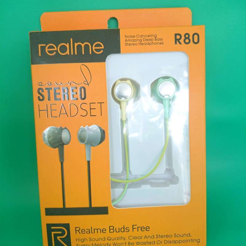 Jual HEADSET HF REALME R80 EXTRA BASS ORIGINAL di Seller Cuan Tbk