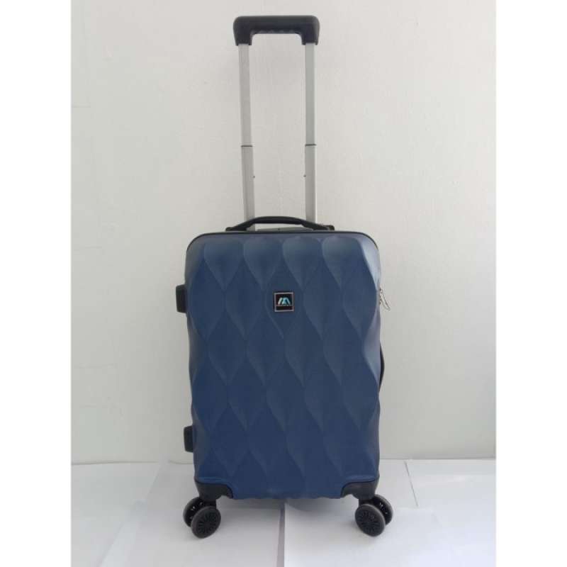 [FREE BUBBLE] Koper 20 Inch Polo Geneva Type 025 Ukuran Kabin Koper  Rose Gold Biru Dongker