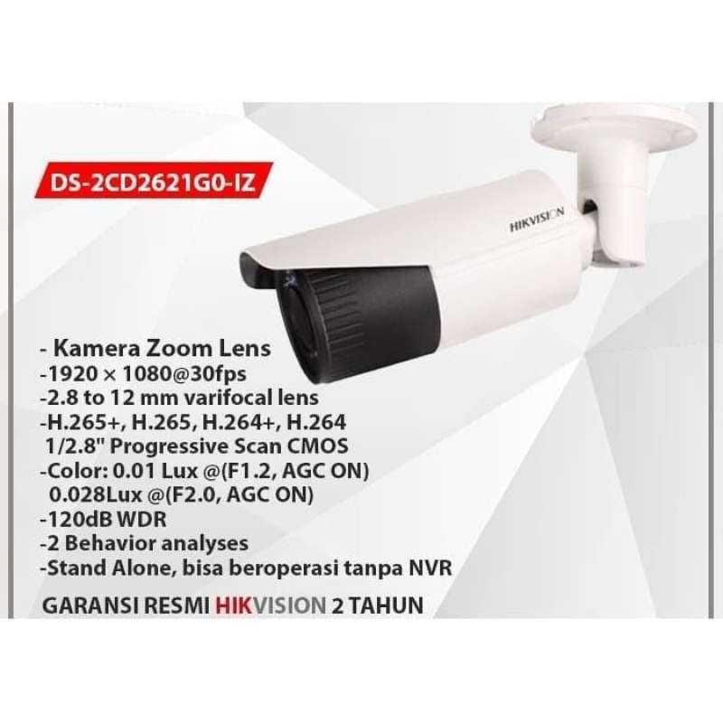 Promo Ipcam Outdoor 2MP sound varifocal motorized HIKVISION DS-2CD2621G0-IZS  Diskon 17% di Seller MU-JUR (murah dan jujur) - Ploso, Kota Surabaya |  Blibli